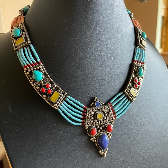Tibetan Nepalese Necklace - Picture 2 of 5